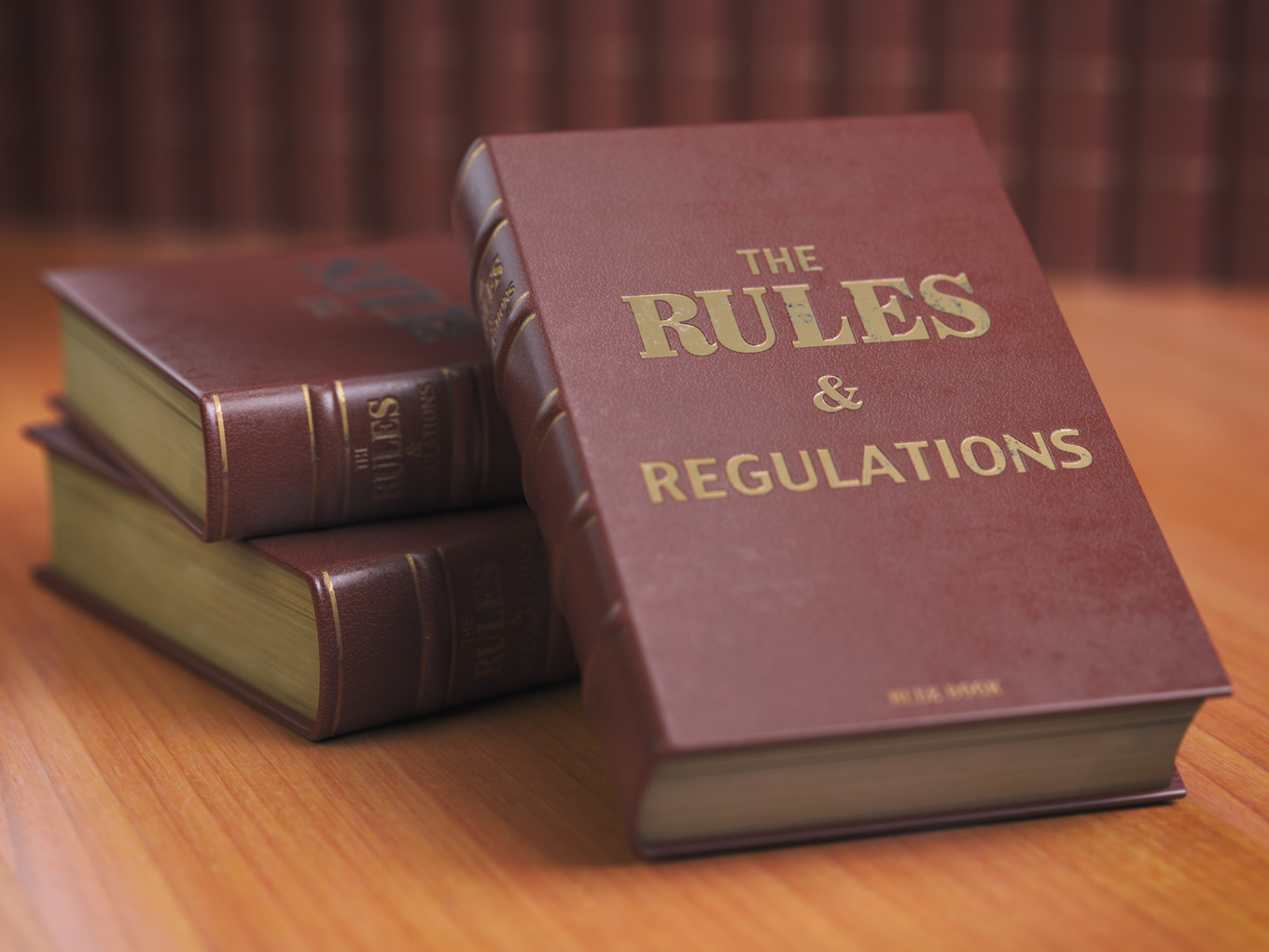 Rules an regulations books with official instructions and direct